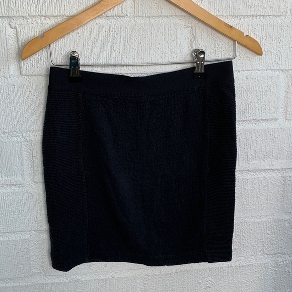 T by Alexander Wang Asymmetrical Elastic Pull On Black Mini Skirt sz XS - Picture 1 of 6